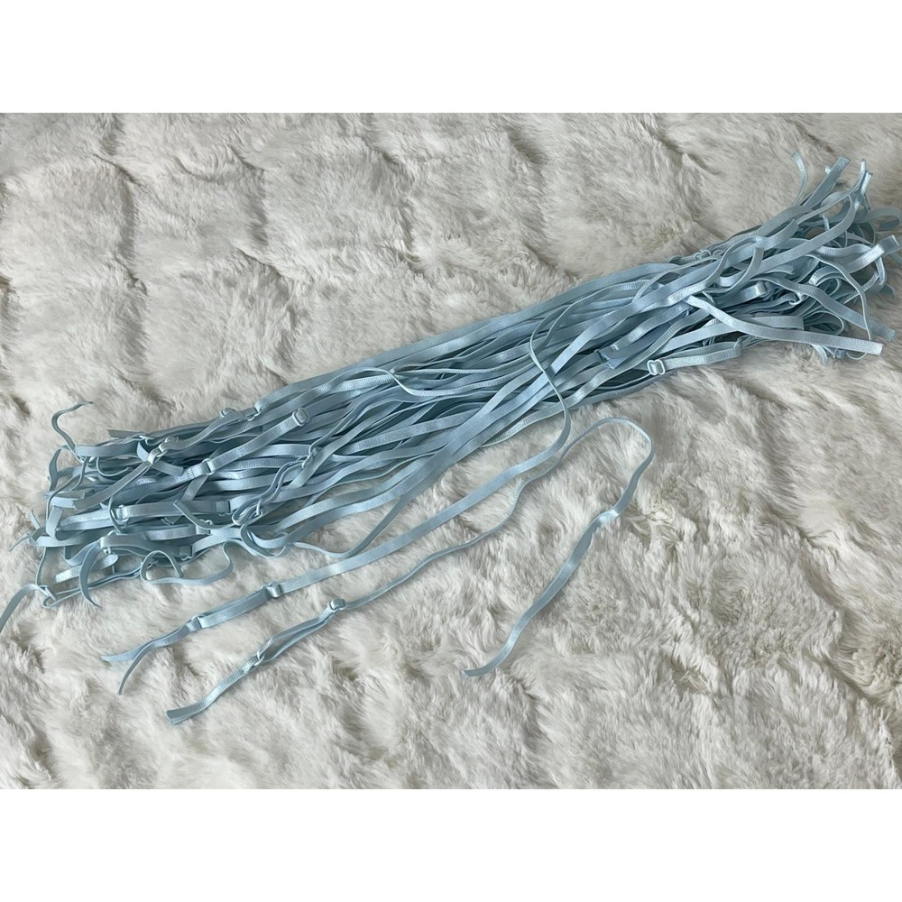00452 - 12 piece Light Blue Bra Straps Replacement Adjustable Elastic Straps NEW - Picture 2 of 3